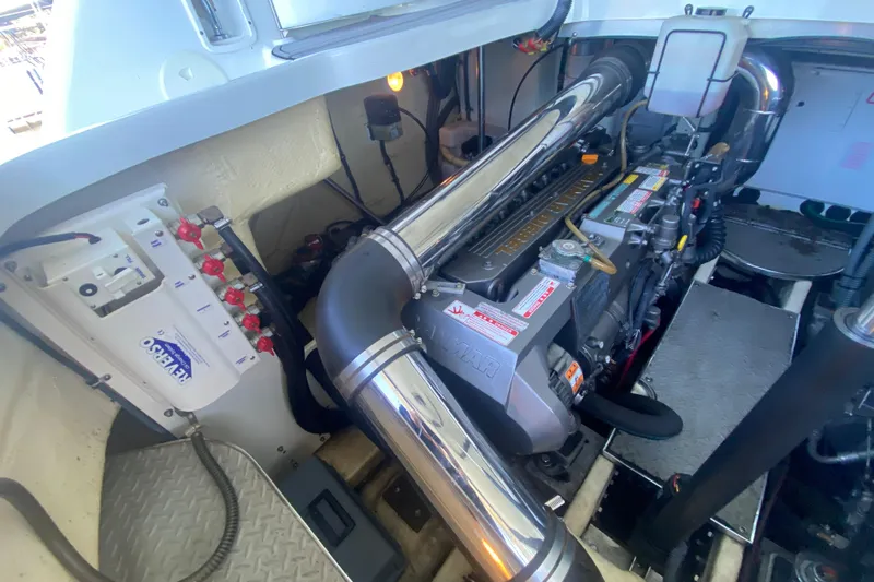  Yacht Photos Pics Engine room of a 2005 Formula 40 Performance Cruiser with Yanmar engine.