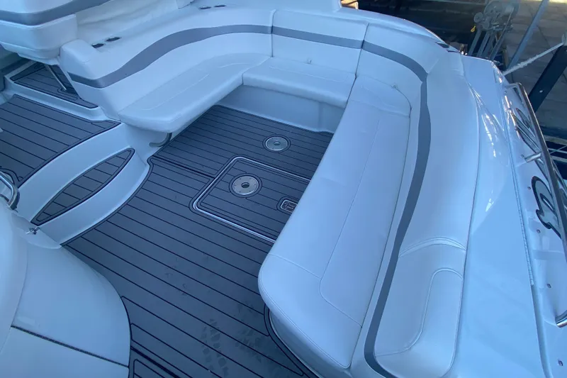  Yacht Photos Pics 2005 Formula 40 Performance Cruiser interior with white seating and sleek deck design.