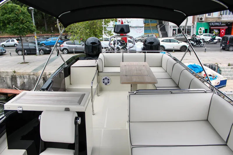 Oxygen Yacht Photos Pics 2016 Beneteau Monte Carlo 5 yacht with spacious outdoor seating and dining area.