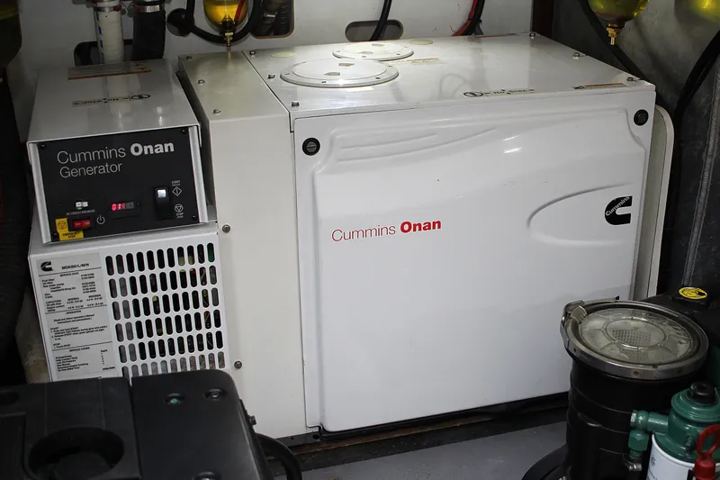 Oxygen Yacht Photos Pics Cummins Onan generator in 2016 Beneteau Monte Carlo 5 yacht engine room.