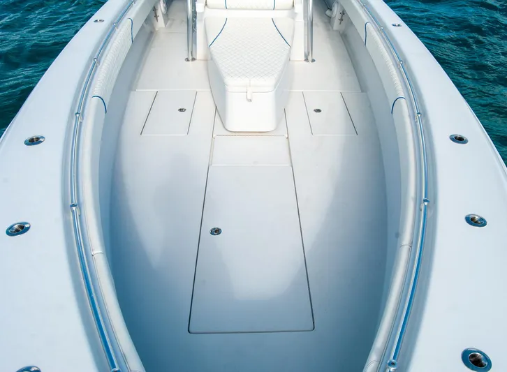 + Sea Keeper Yacht Photos Pics 2019 Contender 39 ST boat deck with sleek design and spacious layout.