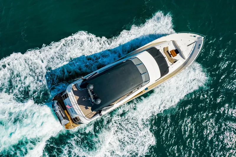 Maya Yacht Photos Pics Marquis 72 - Maya - Aerial Profile