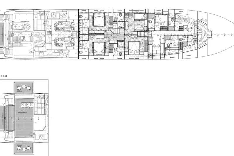  Yacht Photos Pics Floor plan of 2026 Sanlorenzo SL120A yacht, showcasing detailed layout and design.