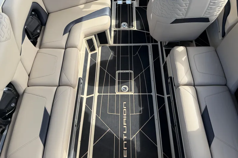  Yacht Photos Pics Luxurious interior of 2026 Centurion Ri230 boat with sleek seating and modern design.