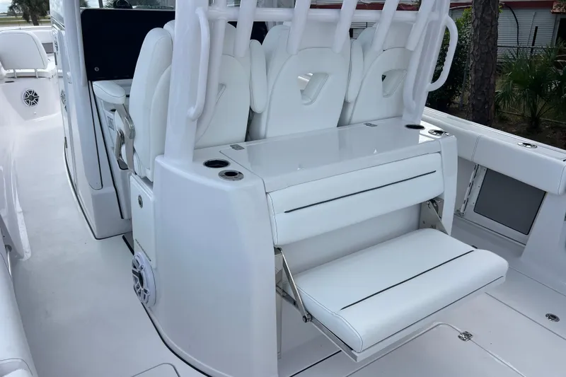  Yacht Photos Pics 2026 Sportsman Open 352 Center Console boat with white seating and modern design.