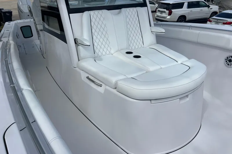  Yacht Photos Pics 2026 Sportsman Open 352 Center Console with luxurious white seating.