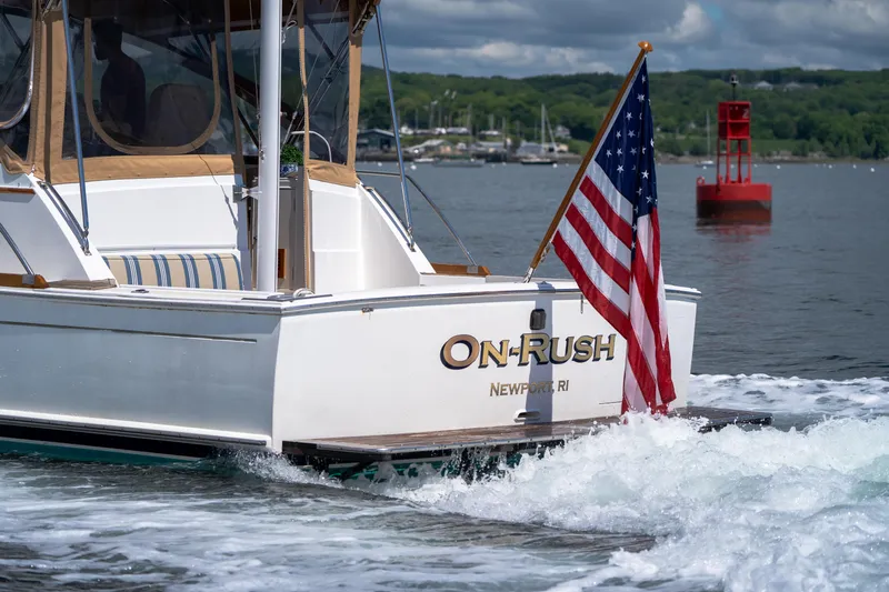 On-rush Yacht Photos Pics Grand Banks Eastbay 43 Ex 2000 yacht On-Rush cruising in Newport, RI waters.