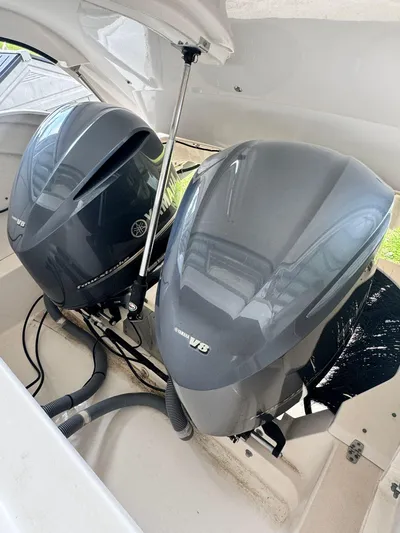  Yacht Photos Pics 2016 Pursuit SC 365i Sport Coupe with twin Yamaha V8 outboard engines.