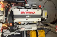 Engine compartment of a 2020 Lagoon 42 catamaran featuring a Yanmar engine.