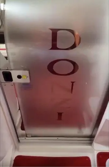  Yacht Photos Pics 2008 Donzi 35 ZR boat interior with logo on metallic surface.