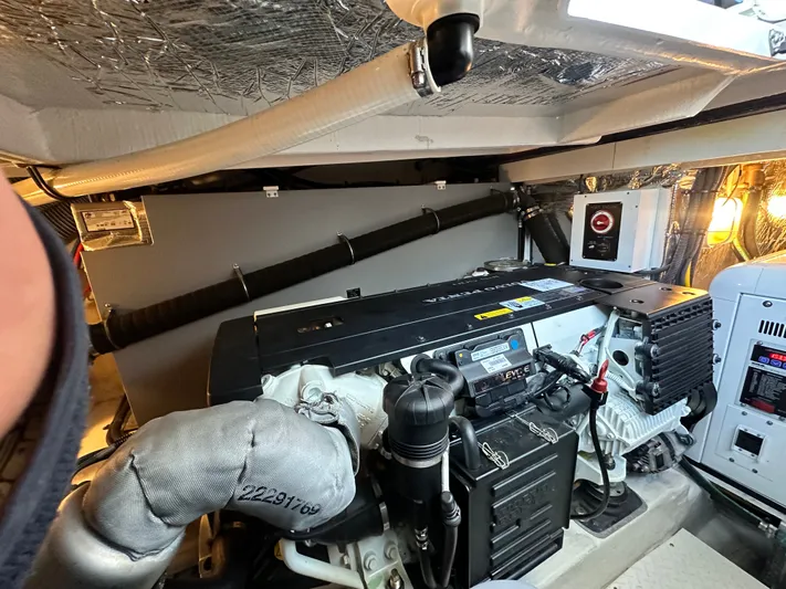 The Seaker Yacht Photos Pics Engine room of the 2015 Cruisers Yachts 41 Cantius.