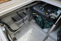 Engine compartment of 2006 Nimbus 350 Coupe with Volvo Penta engine.