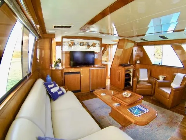 Mcgregor III Yacht Photos Pics Luxurious interior of 2001 Jefferson Marquessa 60 MY yacht with elegant furnishings.