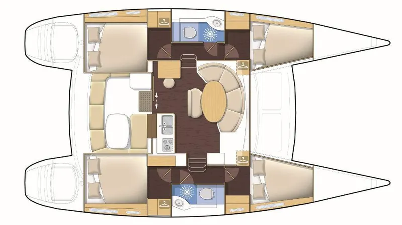 L Aventure Yacht Photos Pics Lagoon 380 4 Cabin Layout Plan