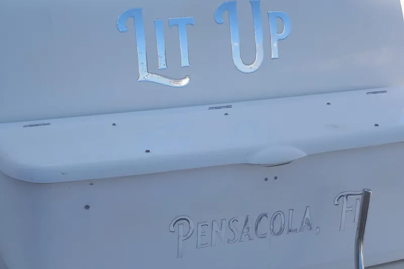 Lit Up Yacht Photos Pics 2007 Meridian 459 boat with "Lit Up" text, Pensacola, FL.