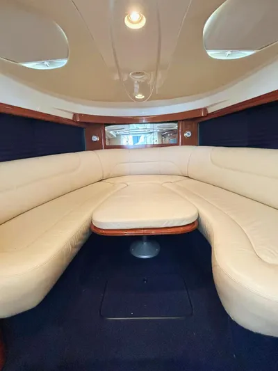  Yacht Photos Pics Luxurious interior of 2009 Cranchi Endurance 41 yacht with elegant seating arrangement.