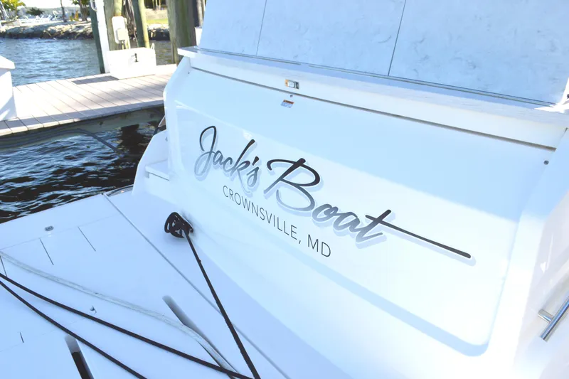 Jack's Boat Yacht Photos Pics 2024 Tiara Yachts EX 60 docked, featuring "Jack's Boat" from Crownsville, MD.