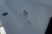 Dufour 32 sailboat logo on white surface, 2022 model.
