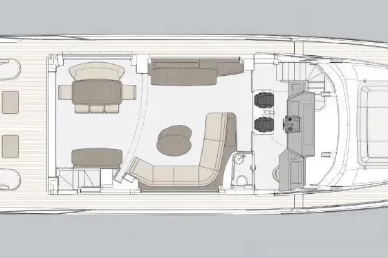 Lance West Yacht Photos Pics Floor plan of 2022 Azimut S10 yacht, showcasing interior layout and design.
