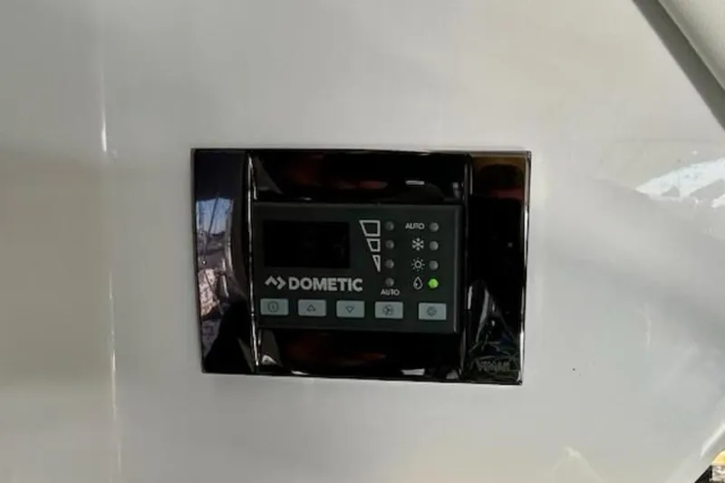  Yacht Photos Pics Dometic control panel on 2024 Beneteau Antares 9 boat interior.