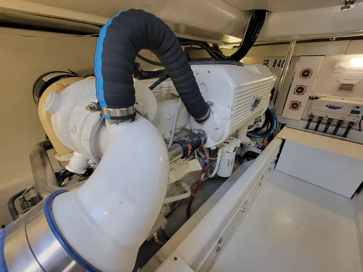  Yacht Photos Pics Engine room of a 2010 Jersey Cape Devil 36 boat.