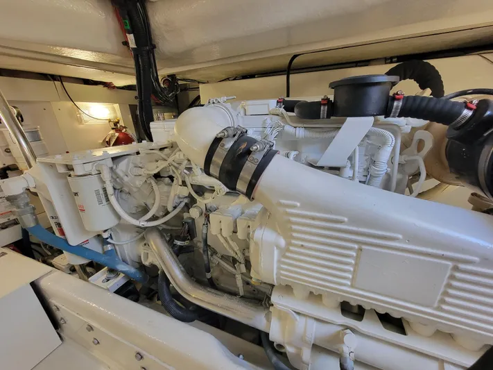  Yacht Photos Pics Engine room of a 2010 Jersey Cape Devil 36 boat.