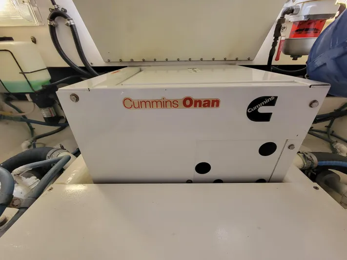  Yacht Photos Pics Cummins Onan generator in a 2010 Jersey Cape Devil 36 boat engine room.