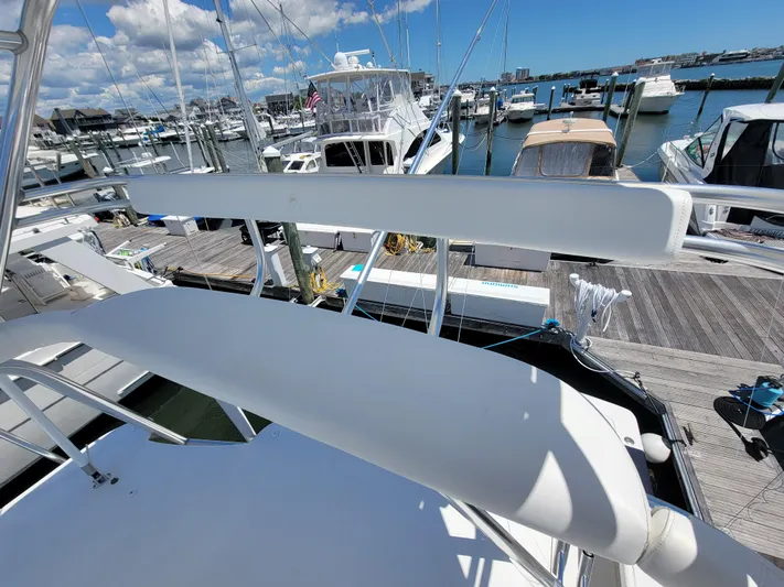  Yacht Photos Pics 2010 Jersey Cape Devil 36 yacht docked at a marina on a sunny day.