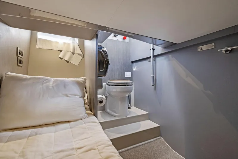 St Peter Yacht Photos Pics Luxurious 2016 Riva 44 RIVARAMA SUPER yacht interior with bed and bathroom.