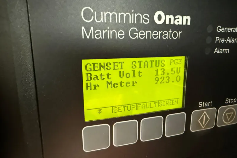  Yacht Photos Pics Cummins Onan marine generator display on 2016 Tiara Yachts 50 Coupe.