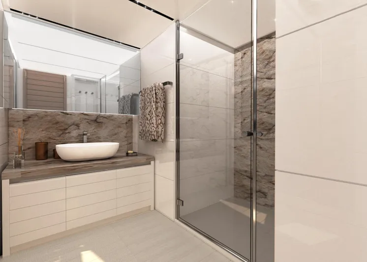 Filippetti S100 Yacht Photos Pics Luxurious Filippetti S100 2027 yacht bathroom with modern design and elegant fixtures.