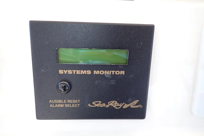 Lattitude Adjustment Yacht Photos Pics 2003 Sea Ray 480 Sedan Bridge systems monitor with alarm reset feature.