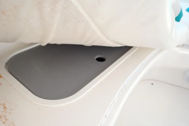 Lattitude Adjustment Yacht Photos Pics Storage compartment on a 2003 Sea Ray 480 Sedan Bridge boat.