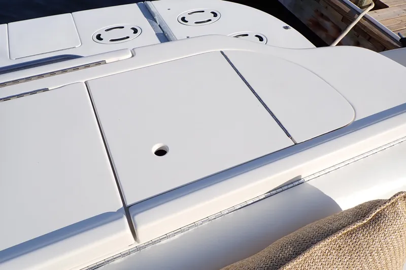 Lattitude Adjustment Yacht Photos Pics 2003 Sea Ray 480 Sedan Bridge swim platform with storage compartments.