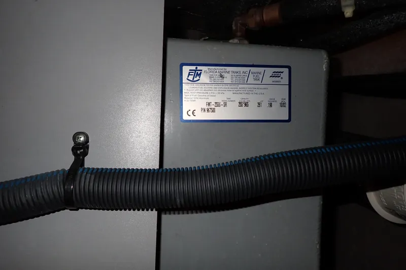 Lattitude Adjustment Yacht Photos Pics Marine tank label on 2003 Sea Ray 480 Sedan Bridge, featuring Florida Marine Tanks Inc.