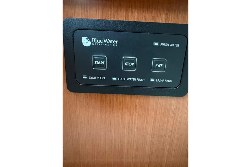  Yacht Photos Pics Control panel of Blue Water Desalination system on 2008 Beneteau 49 yacht.
