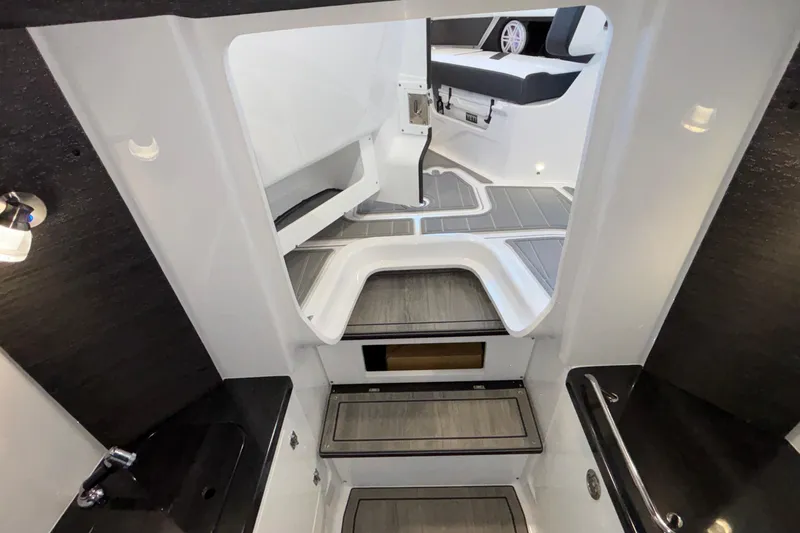  Yacht Photos Pics Interior view of 2026 Monterey Elite 30 OB boat, featuring sleek design and modern amenities.