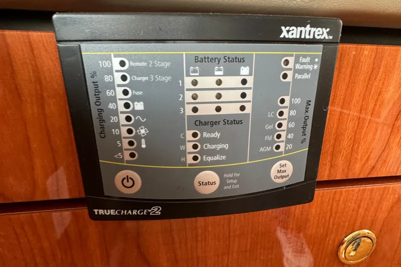  Yacht Photos Pics Xantrex TrueCharge2 panel on 2000 Sea Ray 380 Aft Cabin yacht.