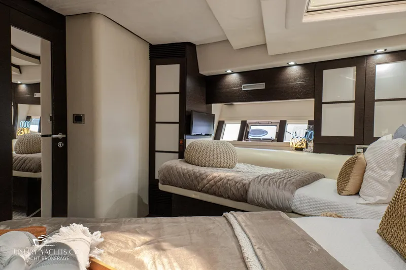  Yacht Photos Pics Luxurious interior of a 2010 Azimut 62S yacht with elegant furnishings and modern design.