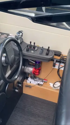 Rosario Yacht Photos Pics Control console of a 2015 Pershing 70 yacht.