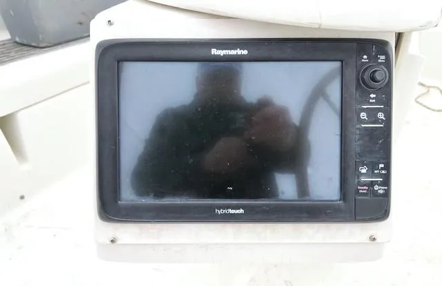 Lotus II Yacht Photos Pics Raymarine touchscreen display on 2007 Beneteau Oceanis 46 yacht.