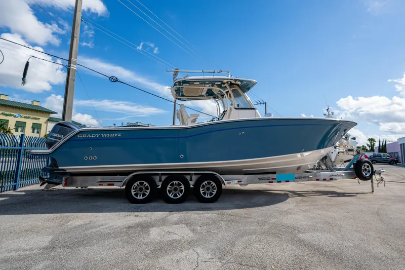 Roi Yacht Photos Pics Grady White 33 ROI - Starboard Profile On Land