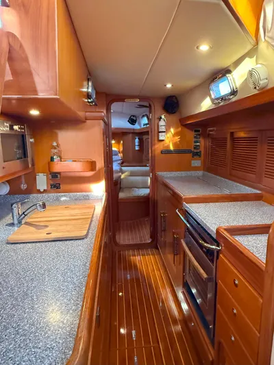 Gadabout Yacht Photos Pics Galley looking aft