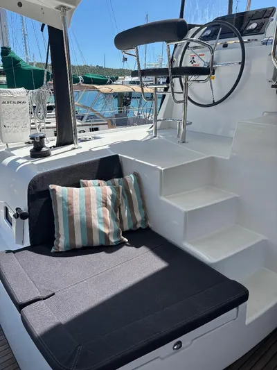 Gone Again Yacht Photos Pics Cockpit to helm