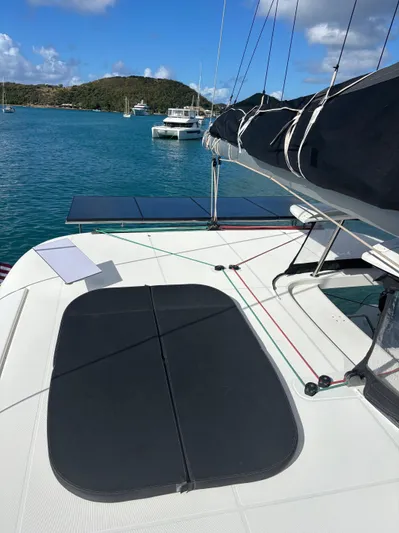 Gone Again Yacht Photos Pics Upper deck cushions and Starlink