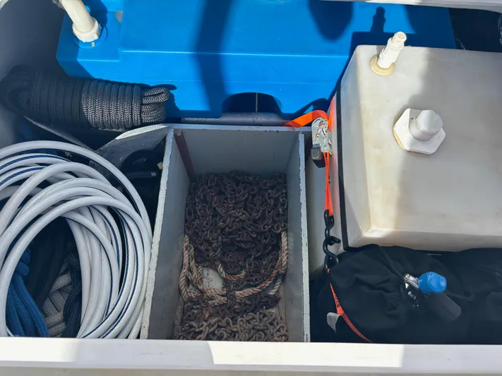 Gone Again Yacht Photos Pics Anchor locker / water tanks