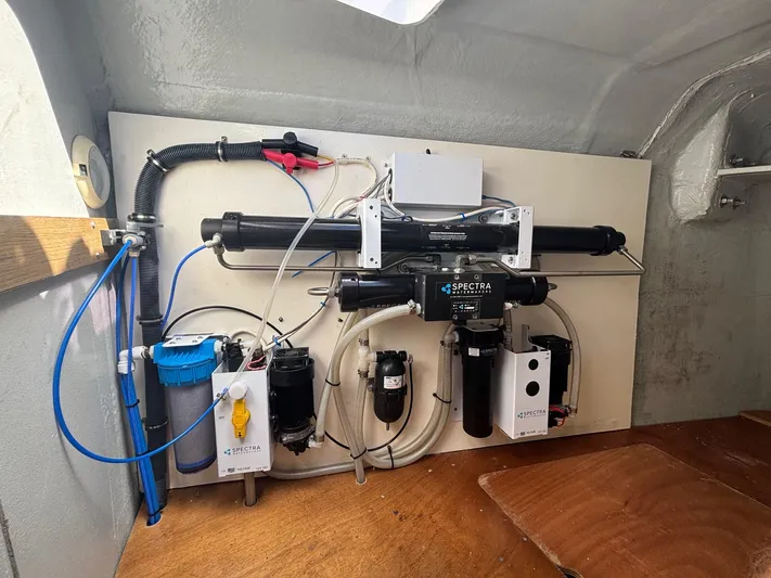 Gone Again Yacht Photos Pics Watermaker - Strbd fwd locker