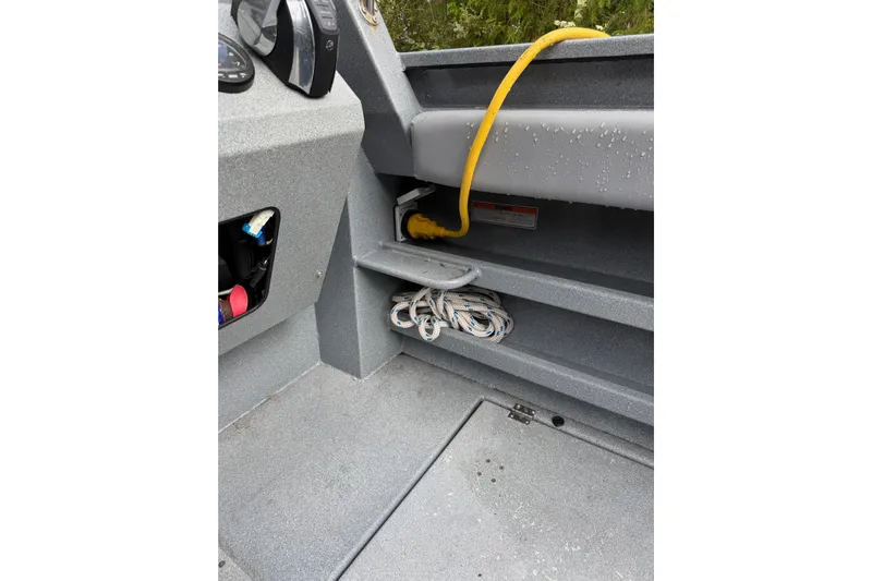  Yacht Photos Pics Interior of 2017 KingFisher 2825 Offshore boat showing storage and equipment.