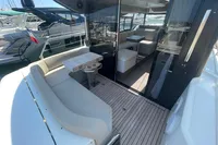 2019 Cranchi T36 Crossover yacht with elegant seating and modern interior design.