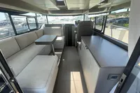 2019 Cranchi T36 Crossover interior with modern seating and sleek design.